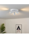 White ceiling light with three adjustable spots - Lima