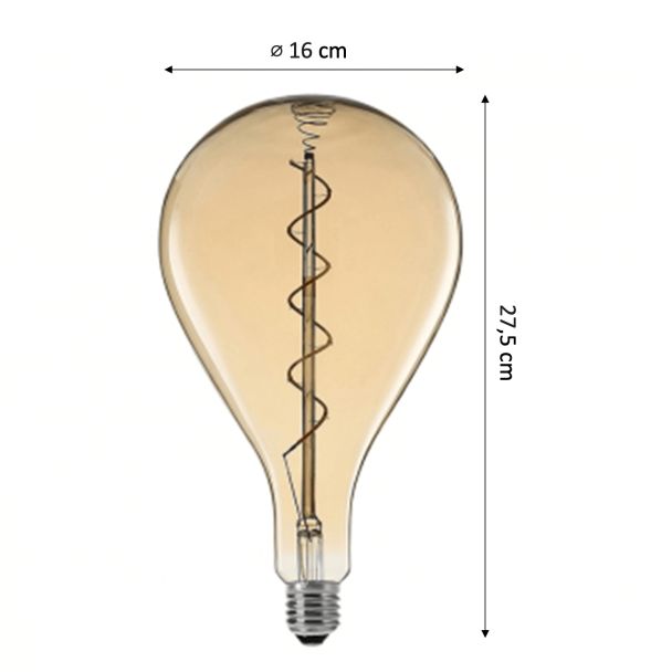 Huge 30cm bulb with twisted filament E27 4W