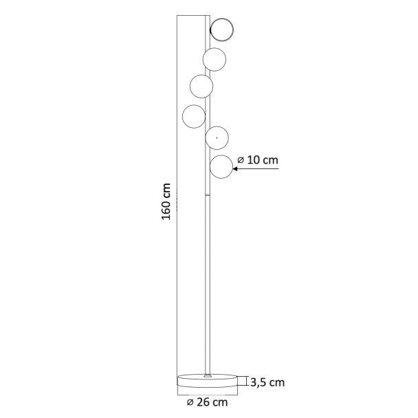 Black and gold prestige floor lamp