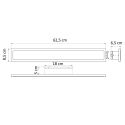 Long white wall lamp - Mattea