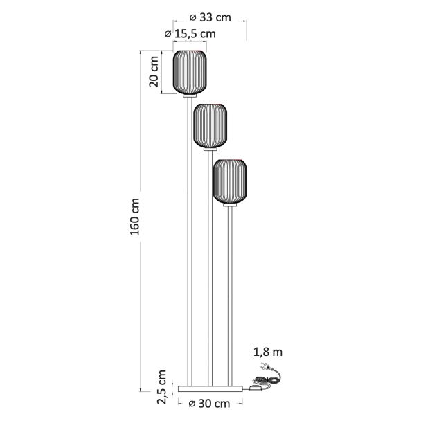 Large decorative floor lamp - Rosalia