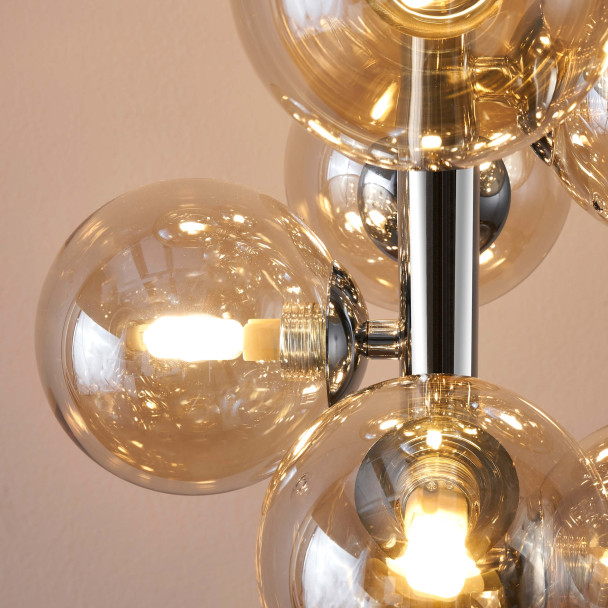 Screw-in sphere floor lamp in glass - Ambrosia
