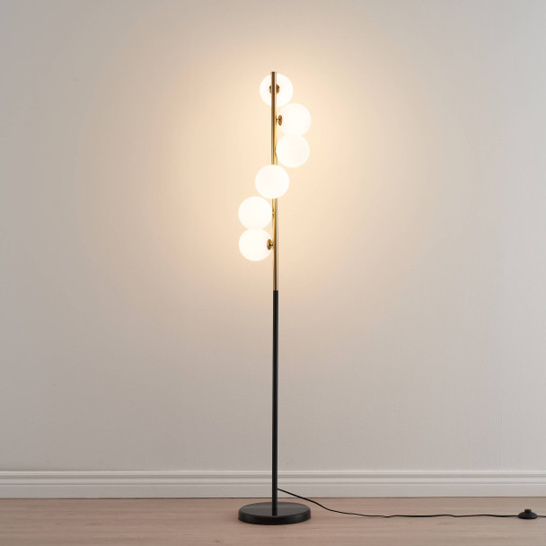 Metal and glass floor lamp - Sierra