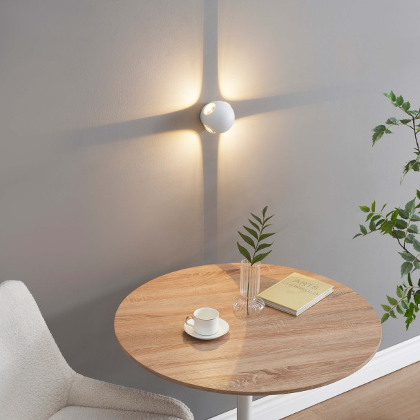 Small white outdoor wall light - Joia