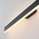 Long black aluminum 103 cm wall light IP54 - Mattea