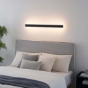 Long black aluminum 103 cm wall light IP54 - Mattea