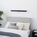 Long black aluminum 103 cm wall light IP54 - Mattea