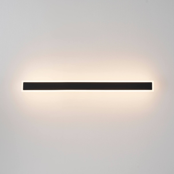 Long black aluminum 103 cm wall light IP54 -...