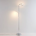 Chromed floor lamp for office - Pancho