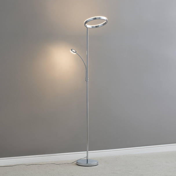 Silver floor reading lamp - Pancho