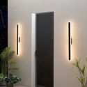 Long black aluminum 103 cm wall light IP54 - Mattea