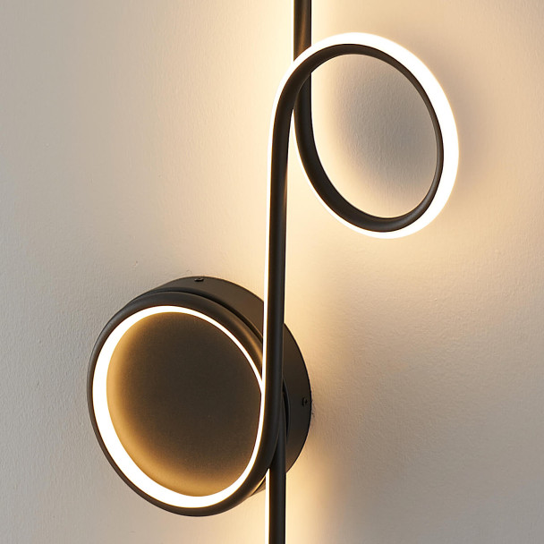Black wall light with integrated LED - Celi