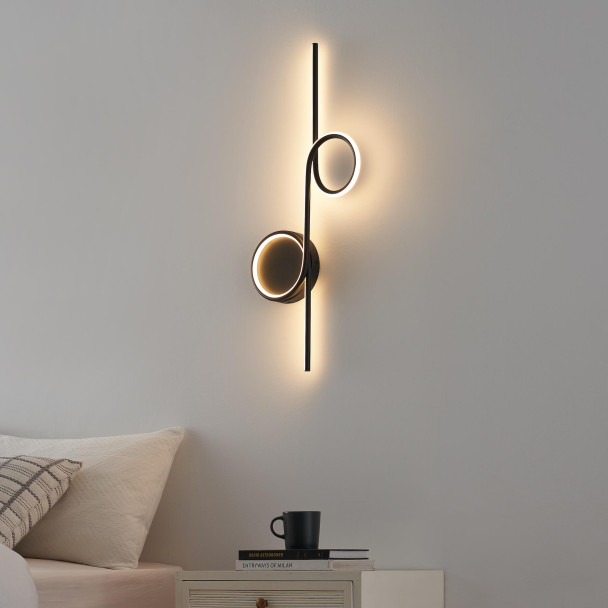 Trendy black wall light - Celi