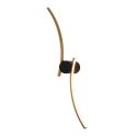 Large curved LED wall light black and brass - Mallow
