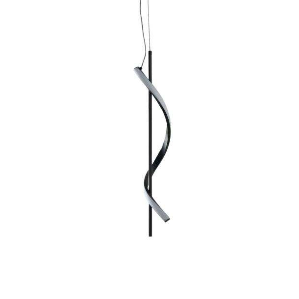 Vertical black LED spiral dimmable pendant - Lybella