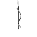 Vertical black LED spiral dimmable pendant - Lybella