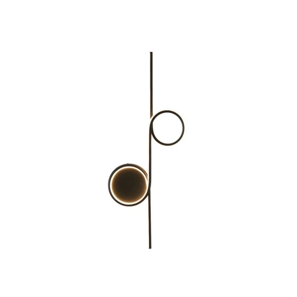 Double circle black minimalist LED wall light - Celi