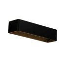 Black LED Quadra wall lamp 18W - 53 cm