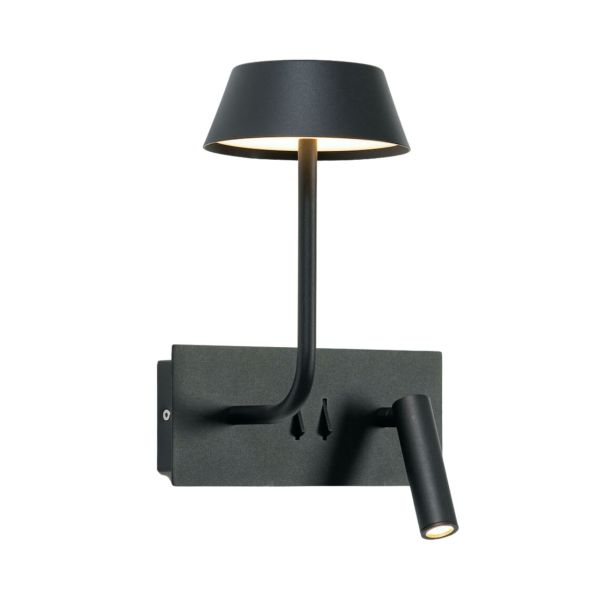 LED wall lamp with integrated reading light - Fabro