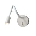 White flexible reading wall light with switch - Aski