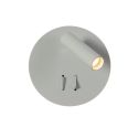 Dual LED reading light with switch - Bilbao white