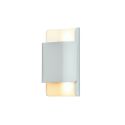 Small square wall lamp with double white LED outdoor light - Laila