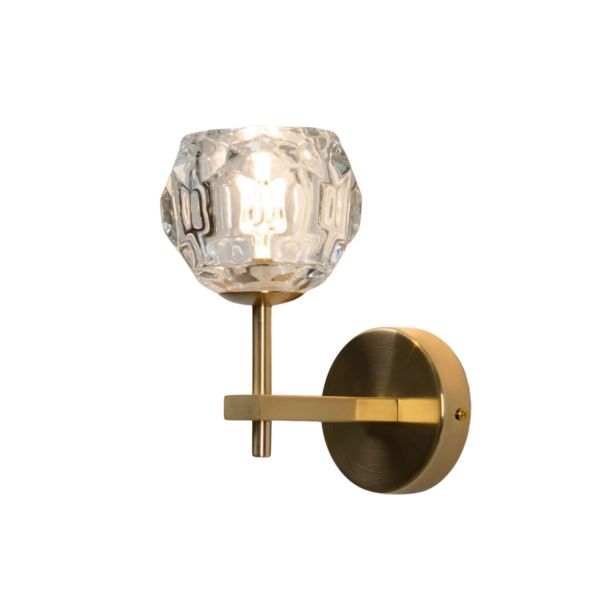 Wall lamp in gold metal and transparent glass - Vilamo