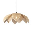 Natural rattan pendant light hanging - Olbia