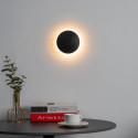 Modern LED outdoor wall light black - Lunar