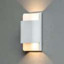 Small square wall lamp with double white LED outdoor light - Laila