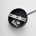 Close-up black cable sturdy fixture - Olbia
