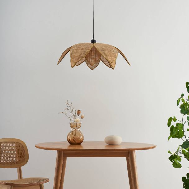 Rattan pendant light petal design - Olbia