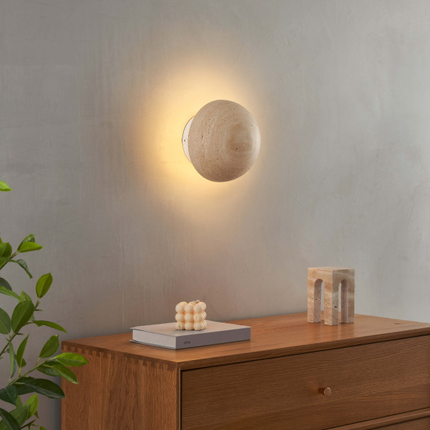Natural stone wall light - Elvin