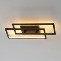 Black and gold rectangular wall light - Torello