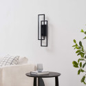 Black geometric design wall light - Torello