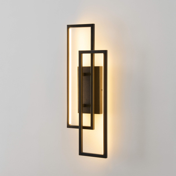 Black and gold design wall light - Torello