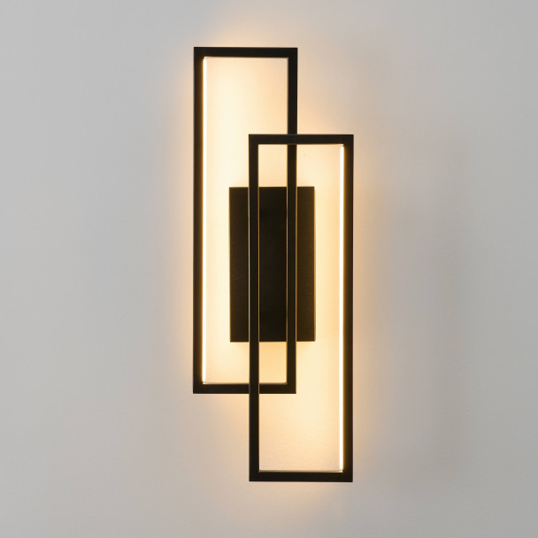 Black and gold LED wall light elegant - Torello