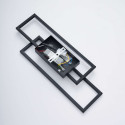 Black metal wall light frame - Torello