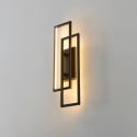 Black metal rectangular wall light - Torello