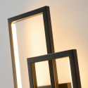 Black and gold LED wall light soft glow - Torello