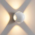Small white multi-beam wall light IP54 - Joia
