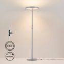 Modern grey dimmable office floor lamp with changeable colour temperatures - Nolan