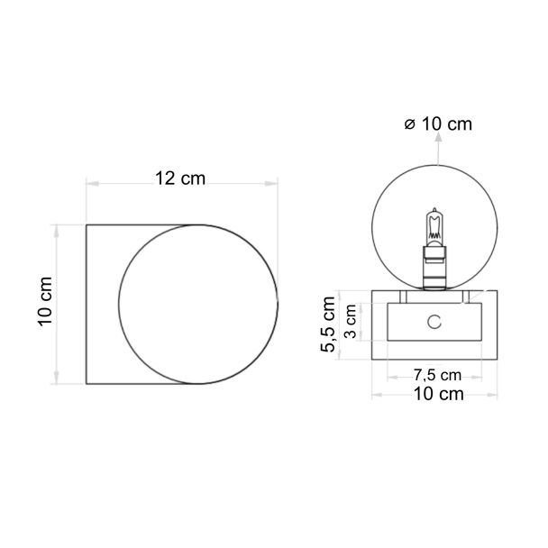 Travertine wall light soft glow - Oriane