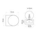 Travertine wall light soft glow - Oriane