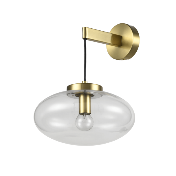Gold blown glass wall light - Milenzo