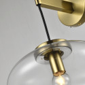 Suspended globe design wall light - Milenzo
