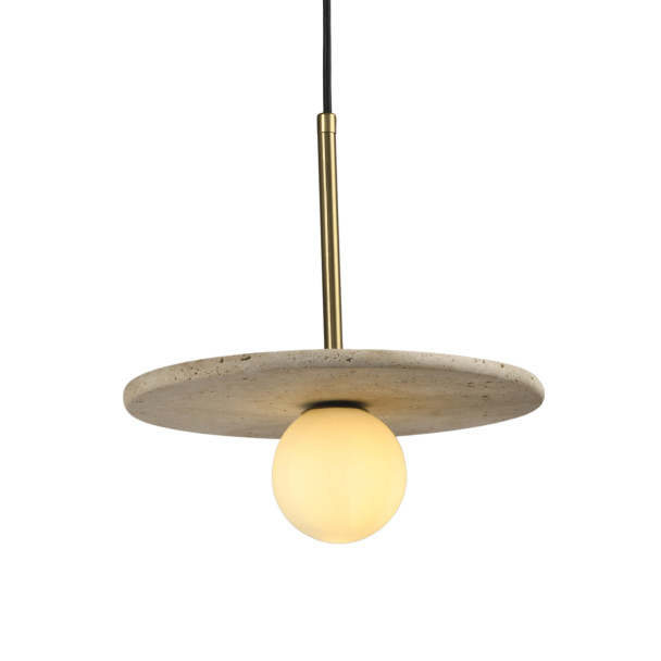 Travertine light fixture natural style - Silvia