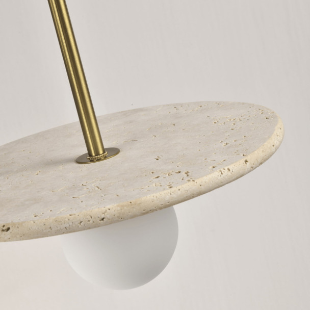 Travertine pendant clean design - Silvia