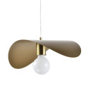 Gold metal light fixture white globe - Piuma
