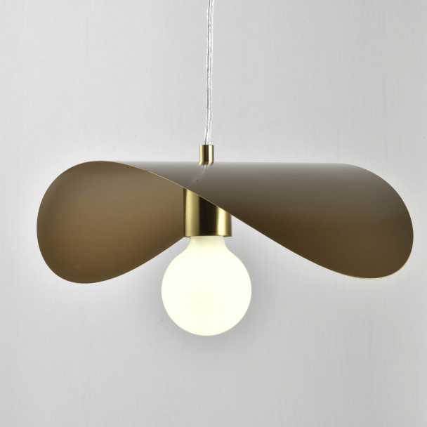 Gold metal light fixture elegant decor - Piuma